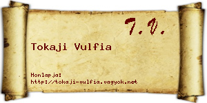Tokaji Vulfia névjegykártya